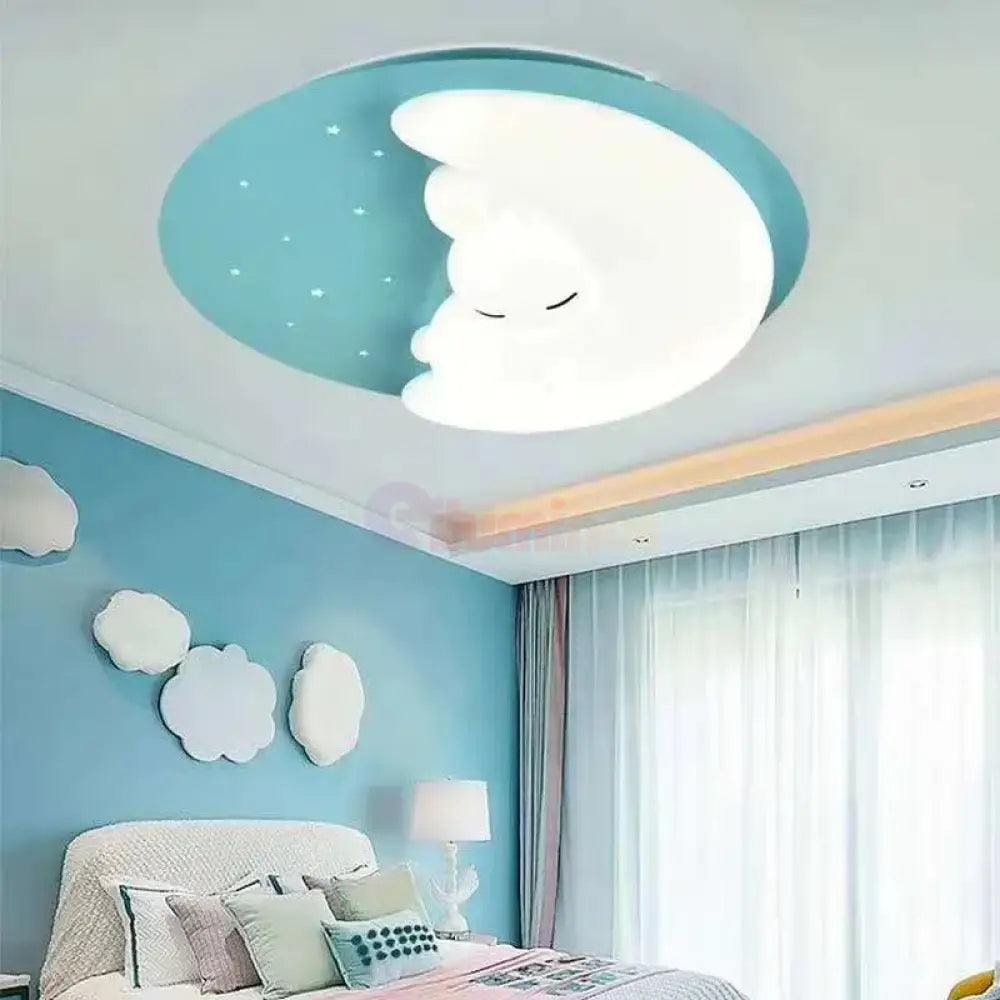 Lustra Led Blue Sleepy Bunny Echivalent 300W Telecomanda Lighting Fixtures