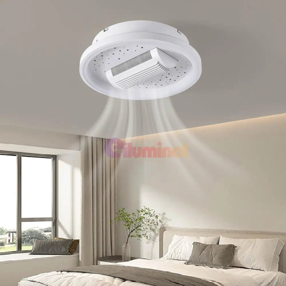 Lustra Led C2402 Cu Ventilator Reglabil Si Telecomanda Echivalent 500W Lighting Fixtures