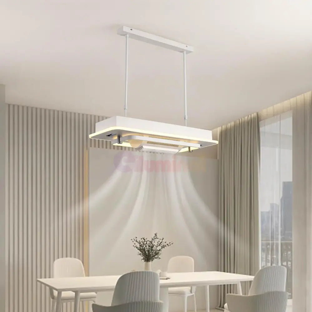 Lustra Led C8405 Cu Ventilator Reglabil Si Telecomanda Echivalent 600W Lighting Fixtures