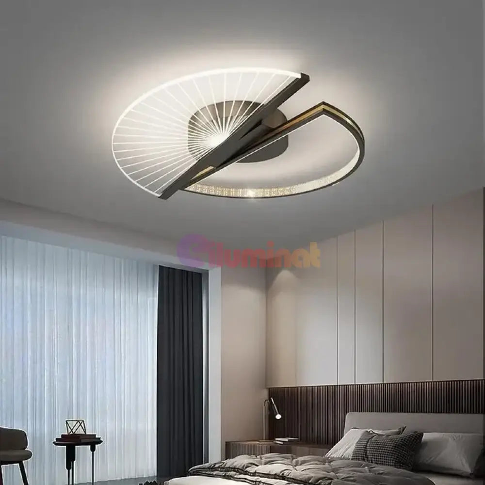 Lustra Led Charlotte 1 + 1 Circle Echivalent 300W Telecomanda Lighting Fixtures