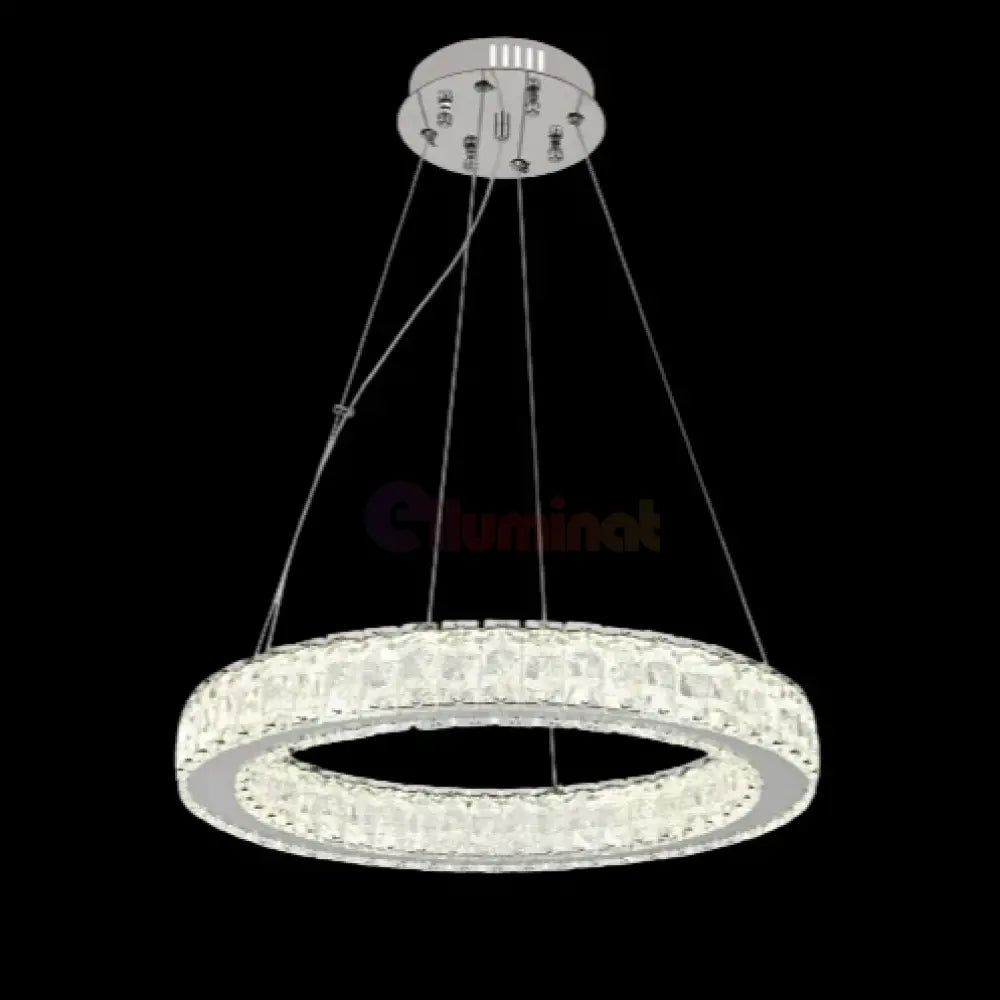 Lustra LED Suspendata Silver Crystal 1 Segment Rotund 75171/500 ARGINTIE / SUSPENDATE / 50CM Lighting Fixtures