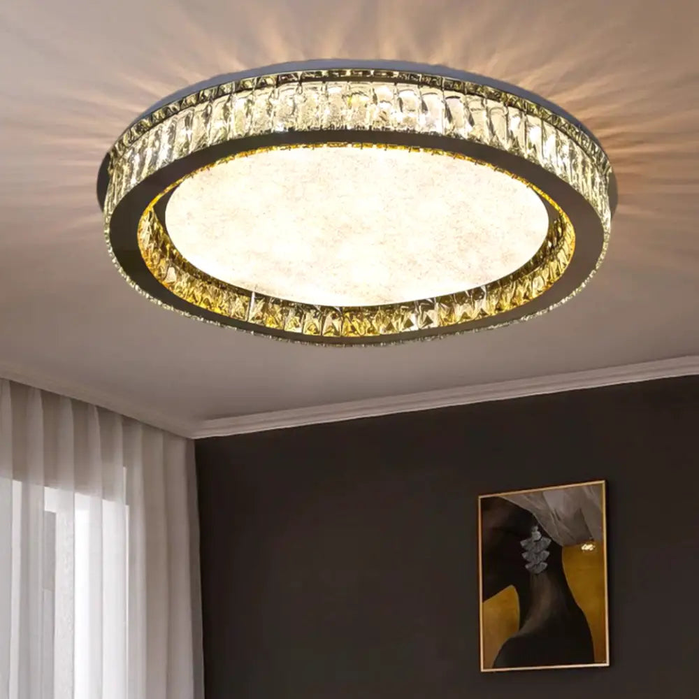 Lustra LED Aplicata Glamour Halo Cristal Telecomanda Chandeliers