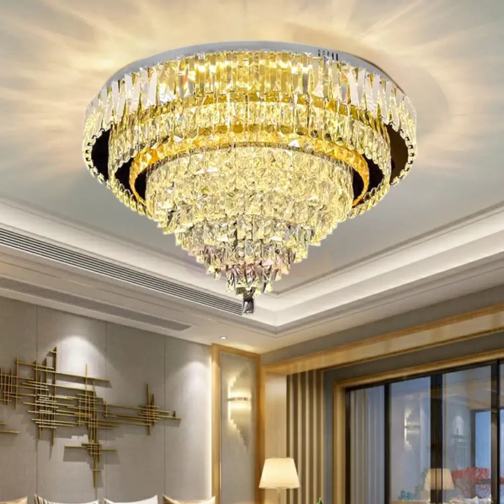 Lustra LED Aplicata Grand Aura Cristal Telecomanda Chandeliers