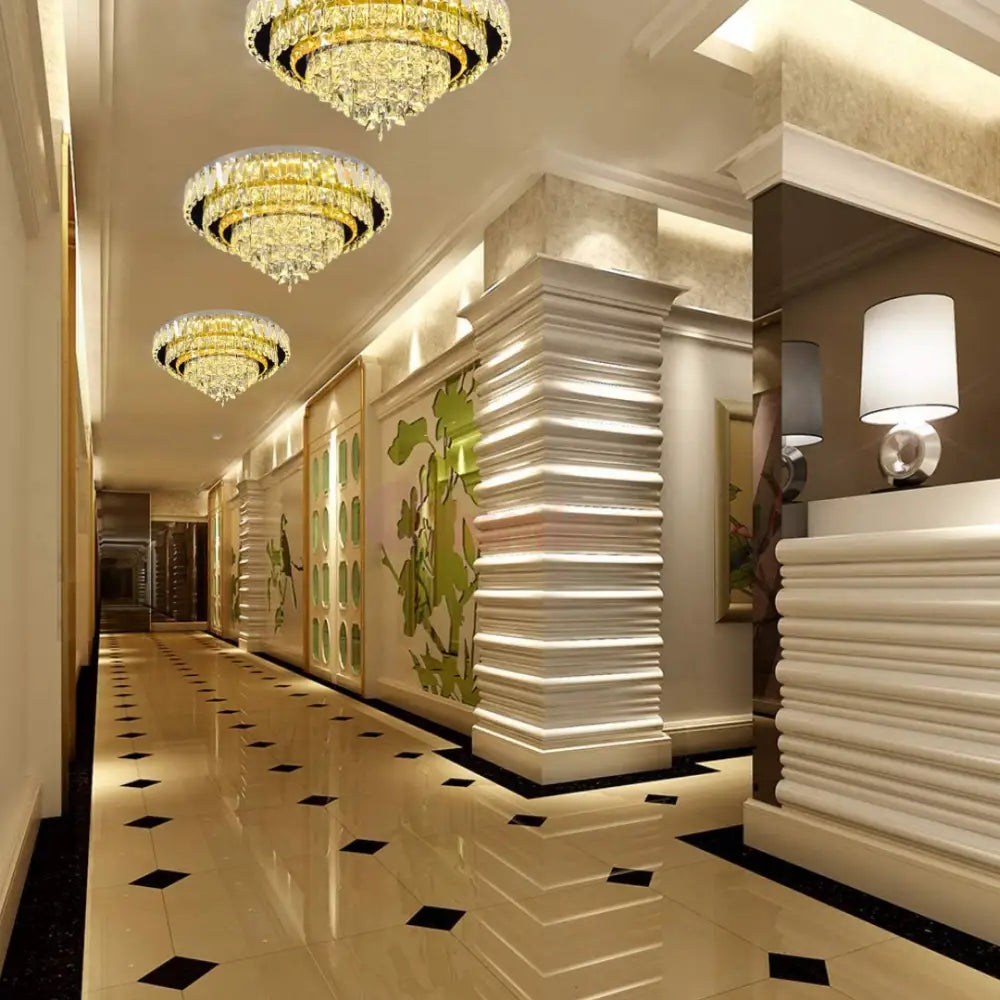 Lustra LED Aplicata Grand Aura Cristal Telecomanda Chandeliers
