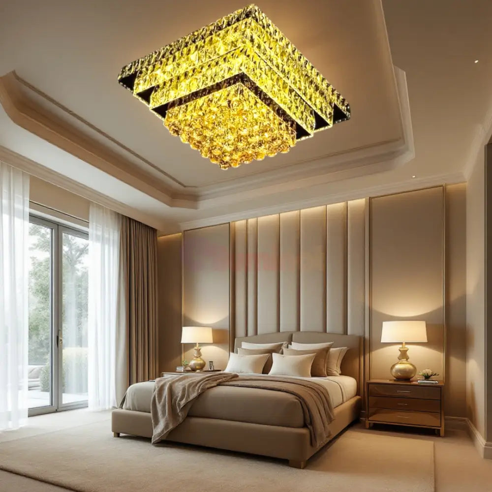 Lustra LED Aplicata Imperial Cristal Telecomanda Chandeliers