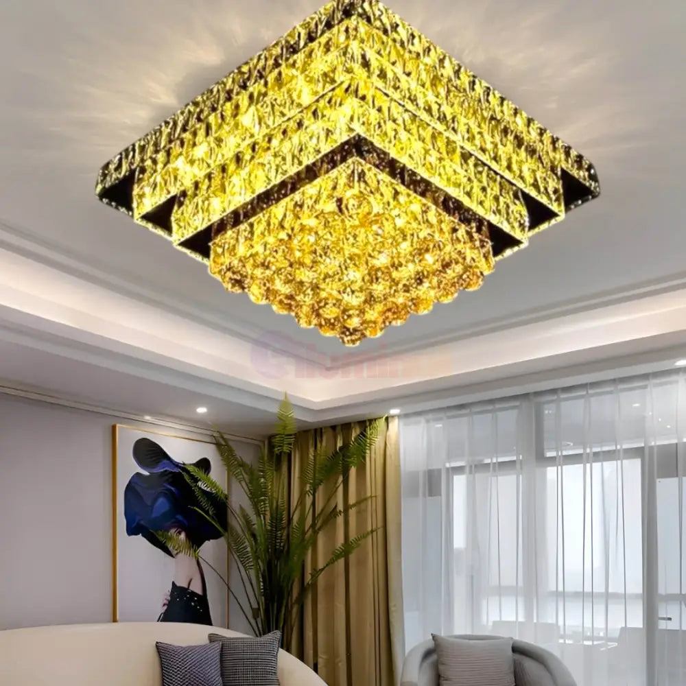 Lustra LED Aplicata Imperial Cristal Telecomanda Chandeliers