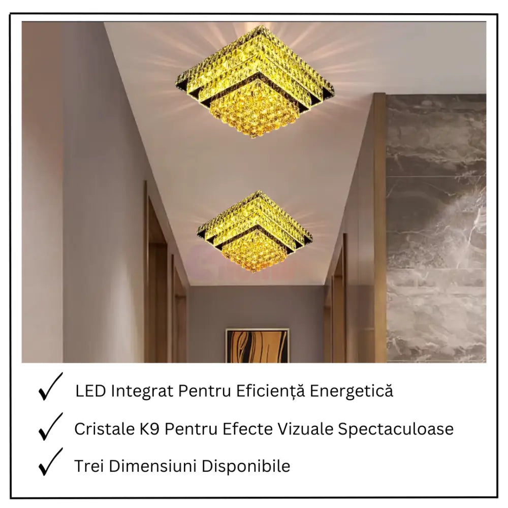Lustra LED Aplicata Imperial Cristal Telecomanda Chandeliers