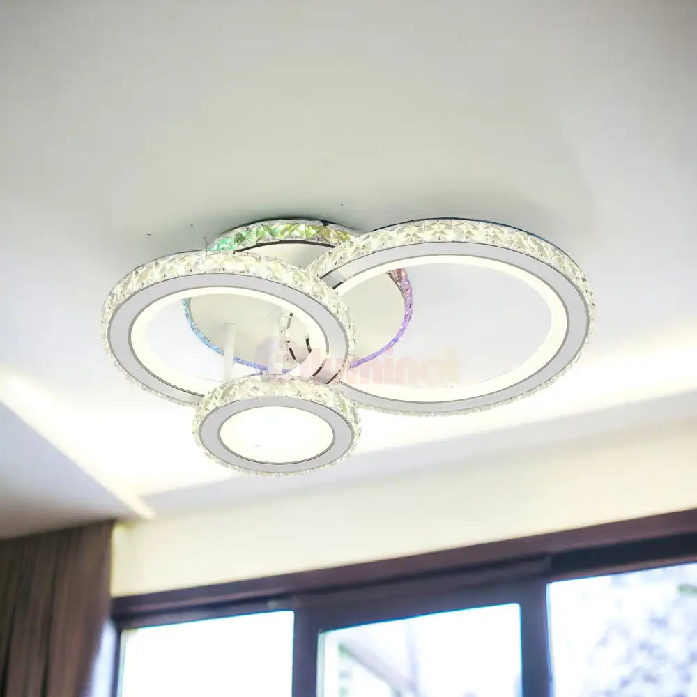 Lustra Led Cristal Ciryla Alba Rgb Echivalent 500W Lighting Fixtures