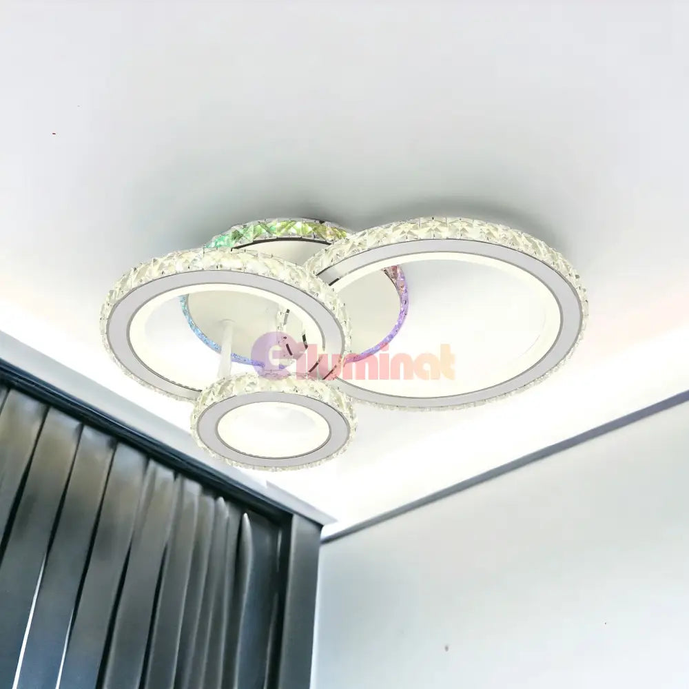 Lustra Led Cristal Ciryla Alba Rgb Echivalent 500W Lighting Fixtures