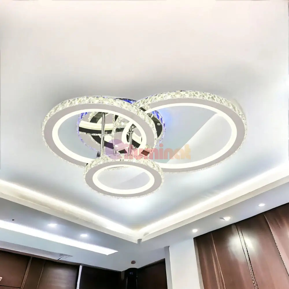 Lustra Led Cristal Ciryla Chrome Rgb Echivalent 500W Lighting Fixtures