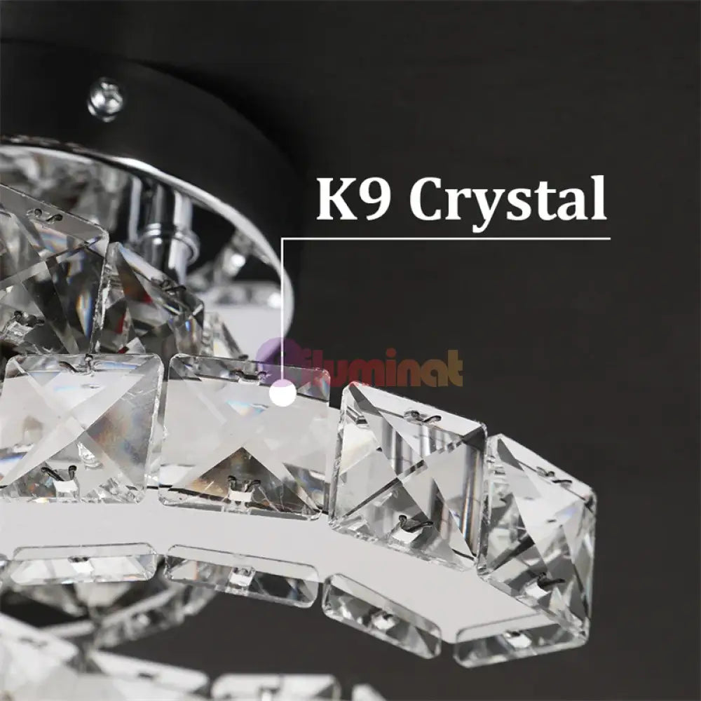 Lustra Led Cristal Double C Echivalent 200W Lighting Fixtures