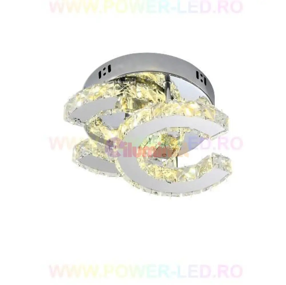 Lustra Led Cristal Double C Echivalent 200W Lighting Fixtures