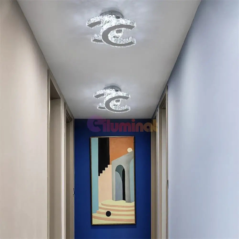 Lustra Led Cristal Double C Echivalent 200W Lighting Fixtures