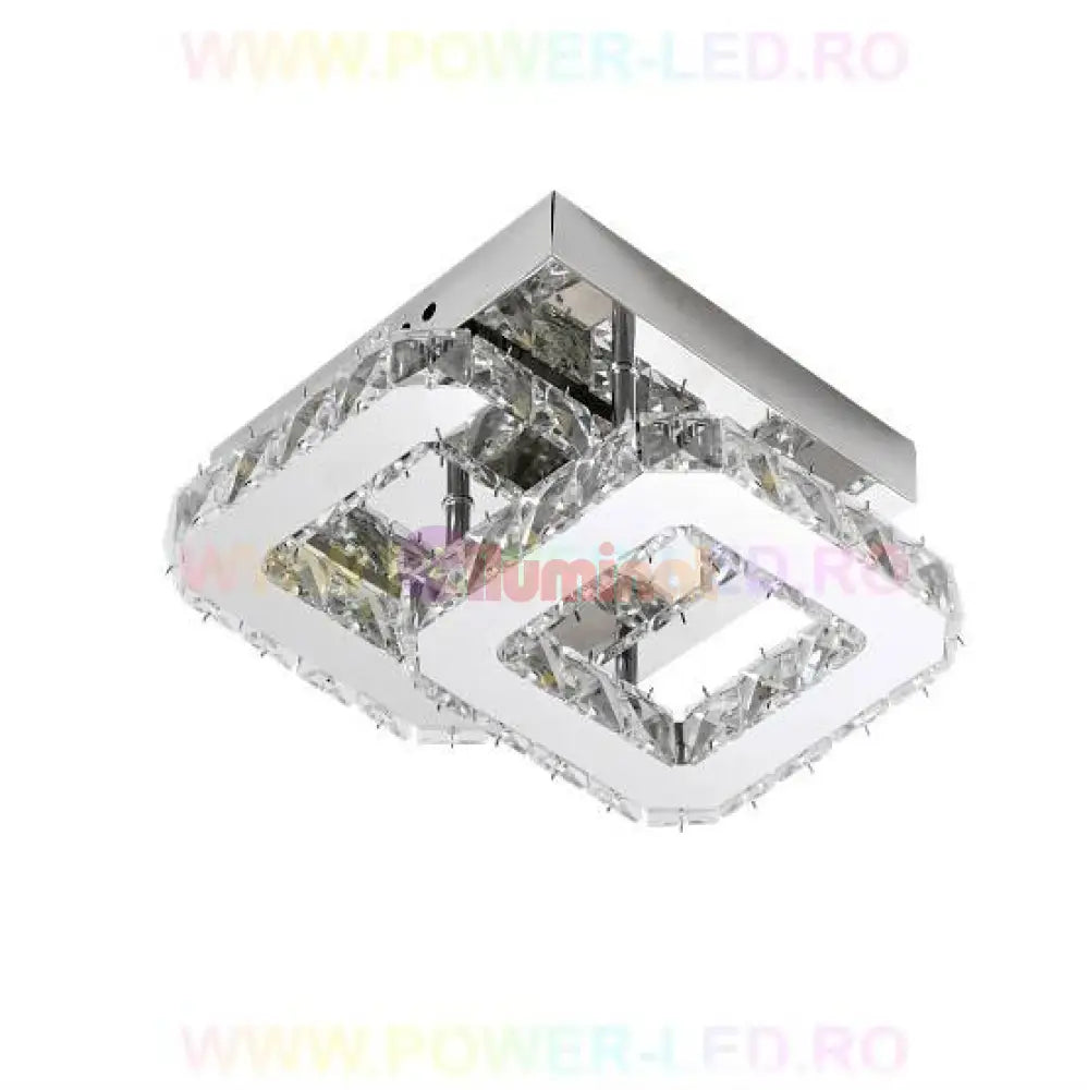 Lustra Led Cristal Double Square Echivalent 200W Lighting Fixtures