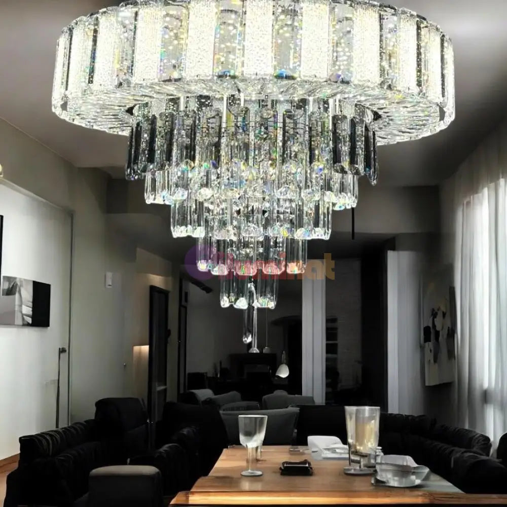 Lustra LED Cristal Galadriel Echivalent 800W Telecomanda Lighting Fixtures