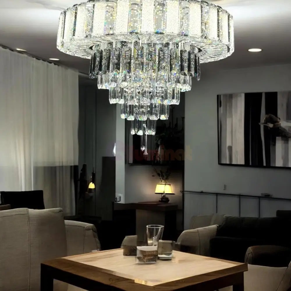 Lustra LED Cristal Galadriel Echivalent 800W Telecomanda Lighting Fixtures