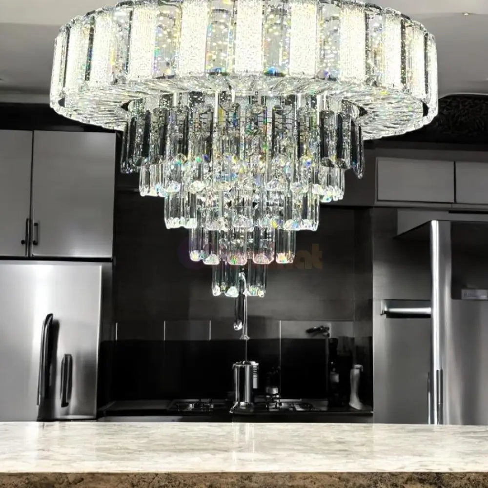 Lustra LED Cristal Galadriel Echivalent 800W Telecomanda Lighting Fixtures