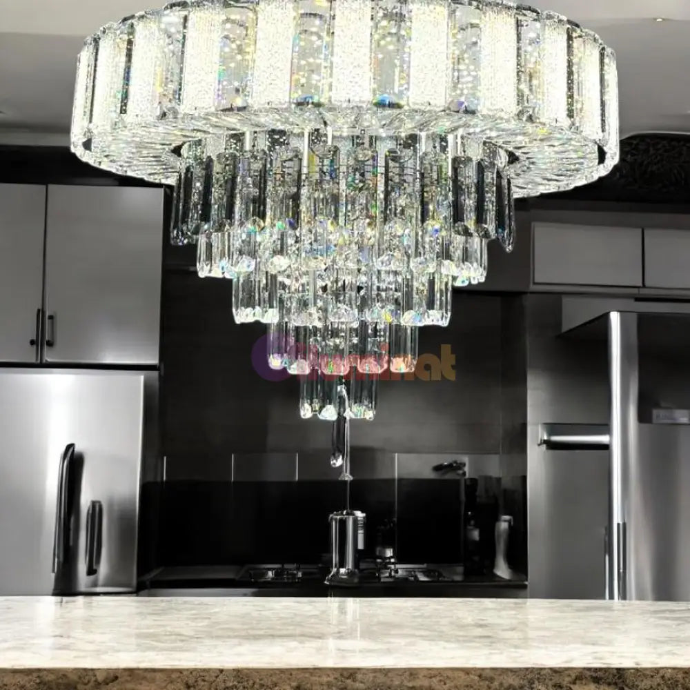 Lustra LED Cristal Galadriel Echivalent 800W Telecomanda Lighting Fixtures