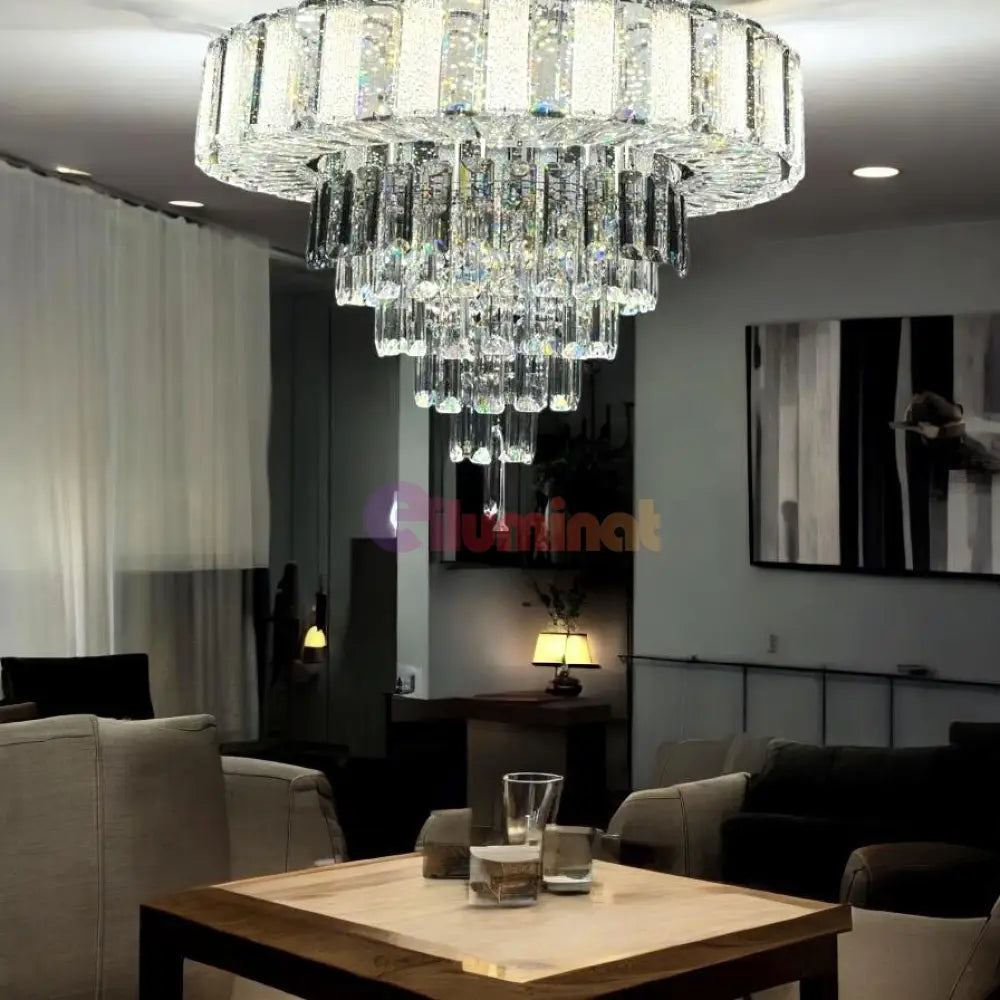 Lustra LED Cristal Galadriel Echivalent 800W Telecomanda Lighting Fixtures