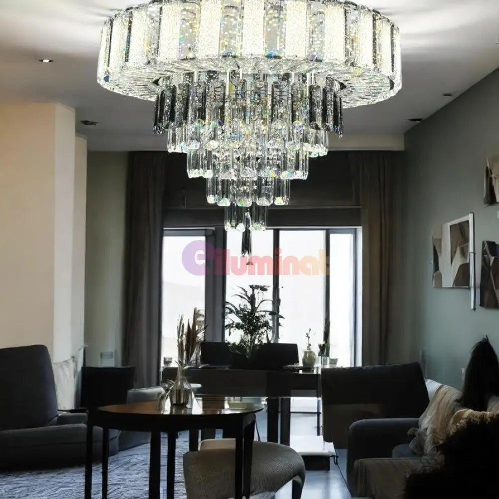 Lustra LED Cristal Galadriel Echivalent 800W Telecomanda Lighting Fixtures