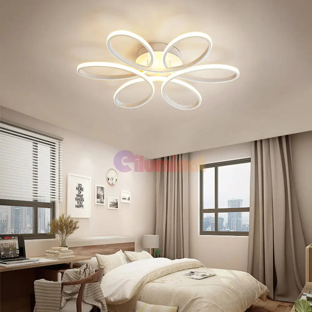 Lustra Led Daisy Alba Echivalent 500W Telecomanda Lighting Fixtures