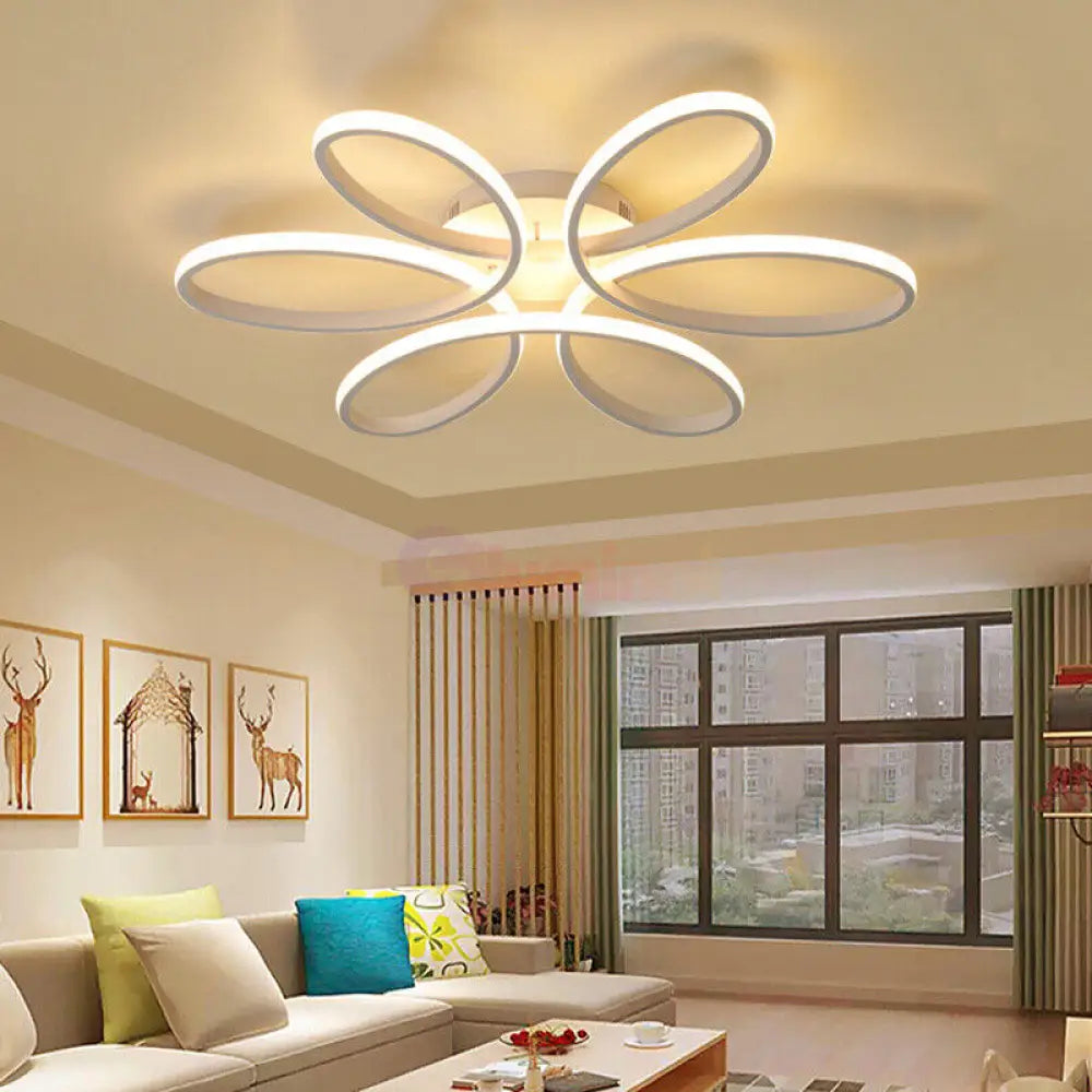 Lustra Led Daisy Alba Echivalent 500W Telecomanda Lighting Fixtures