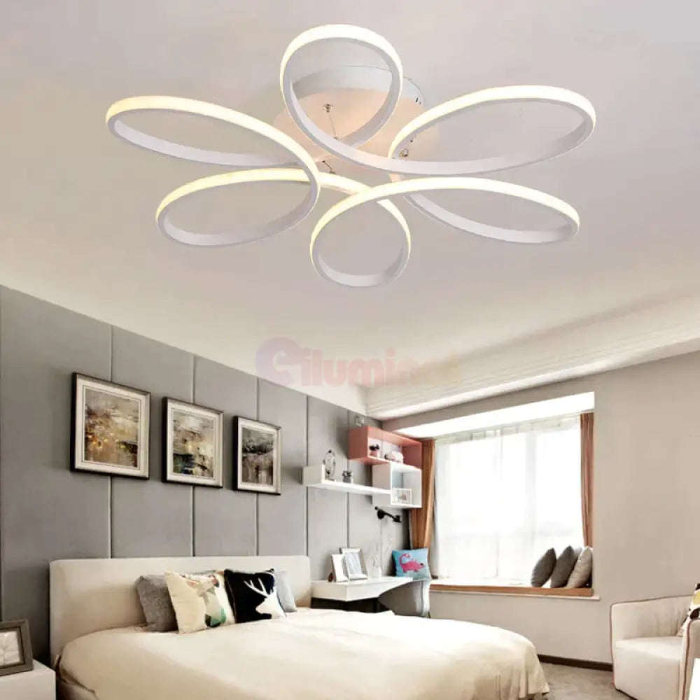 Lustra Led Daisy Alba Echivalent 500W Telecomanda Lighting Fixtures