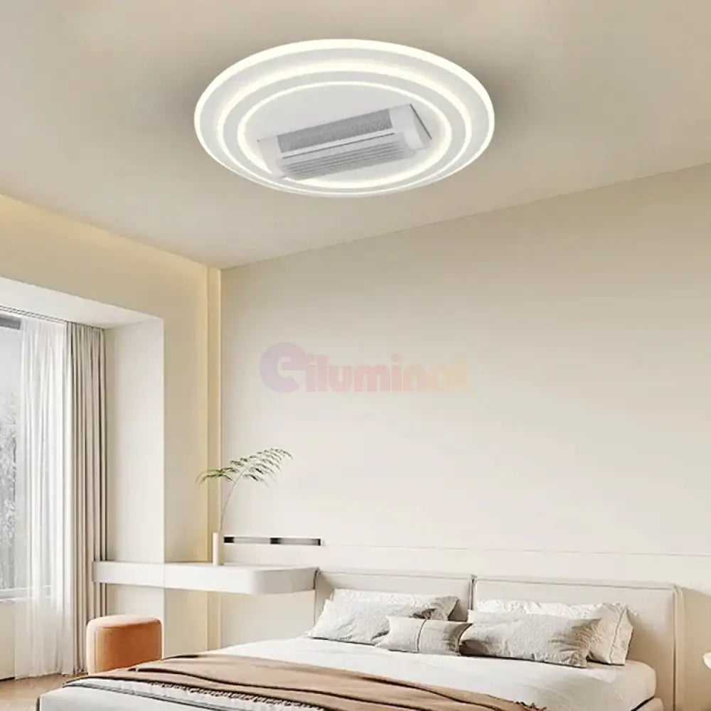 Lustra LED DL2410-1 cu Ventilator Reglabil si Telecomanda Echivalent 400W ALBA / VENTILATOR Lighting Fixtures