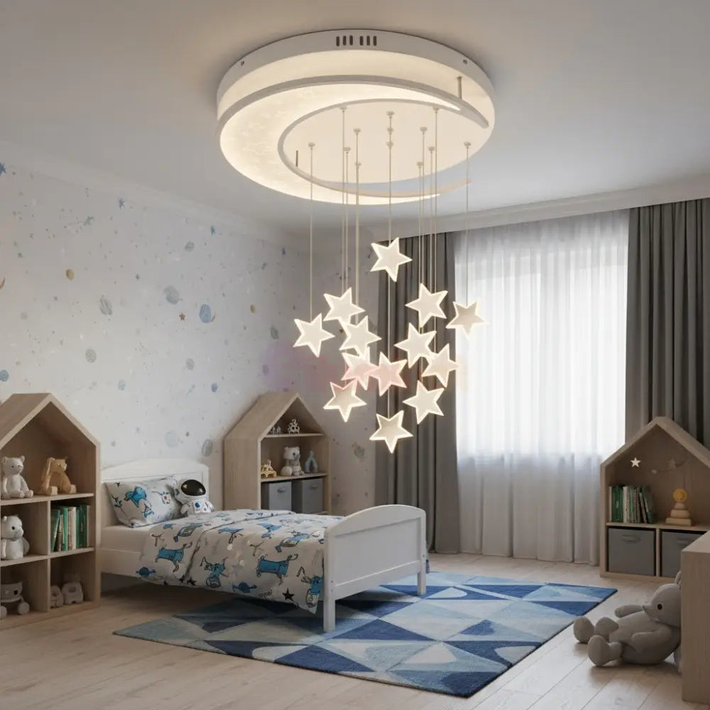 Lustra LED Dream Sky White Echivalent 300W Telecomanda Lighting Fixtures