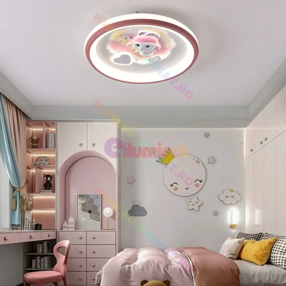 Lustra LED DREVIA Echivalent 600W Telecomanda KIDS / 50CM / GRI Lighting Fixtures