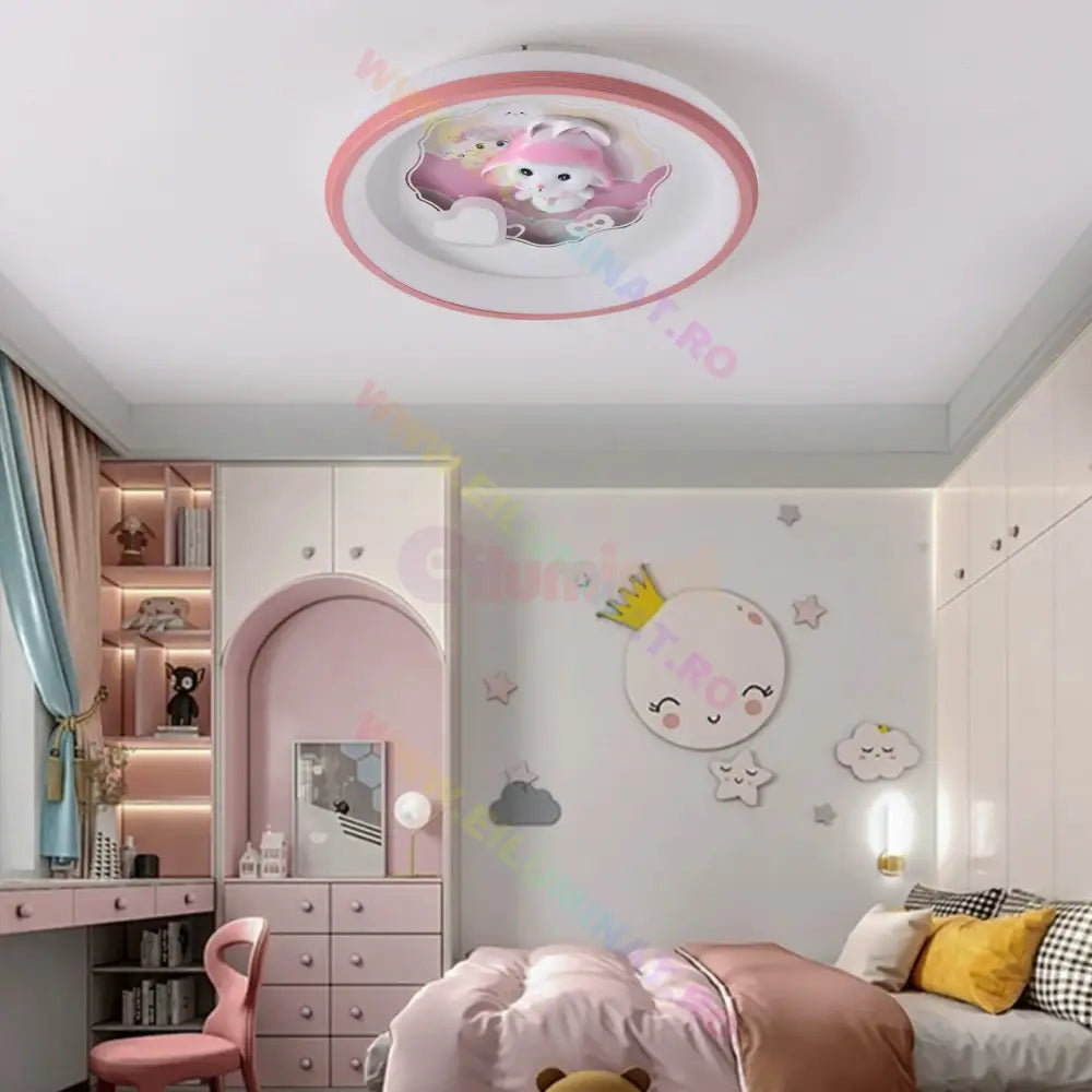 Lustra LED DREVIA Echivalent 600W Telecomanda KIDS / 50CM / GRI Lighting Fixtures