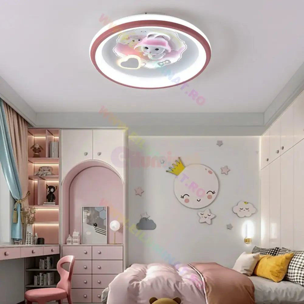 Lustra LED DREVIA Echivalent 600W Telecomanda KIDS / 50CM / GRI Lighting Fixtures