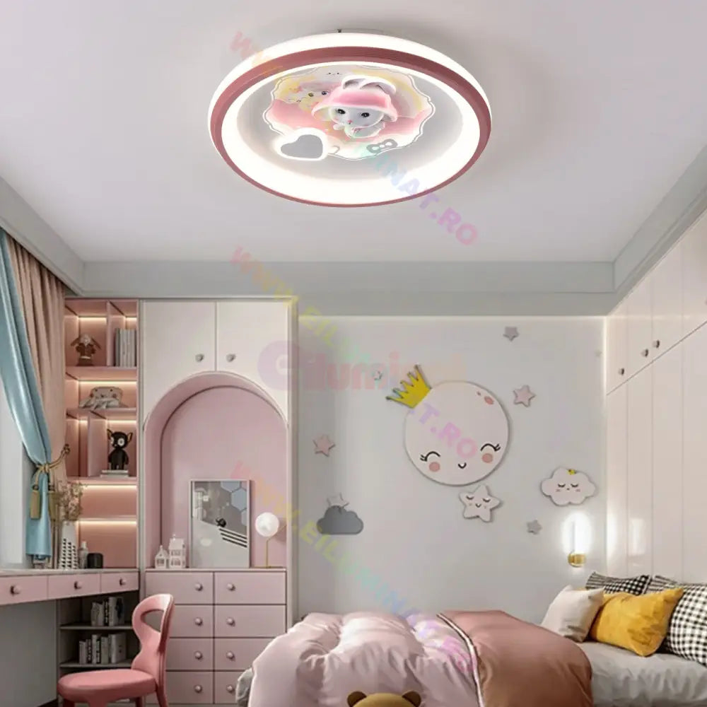 Lustra LED DREVIA Echivalent 600W Telecomanda KIDS / 50CM / GRI Lighting Fixtures