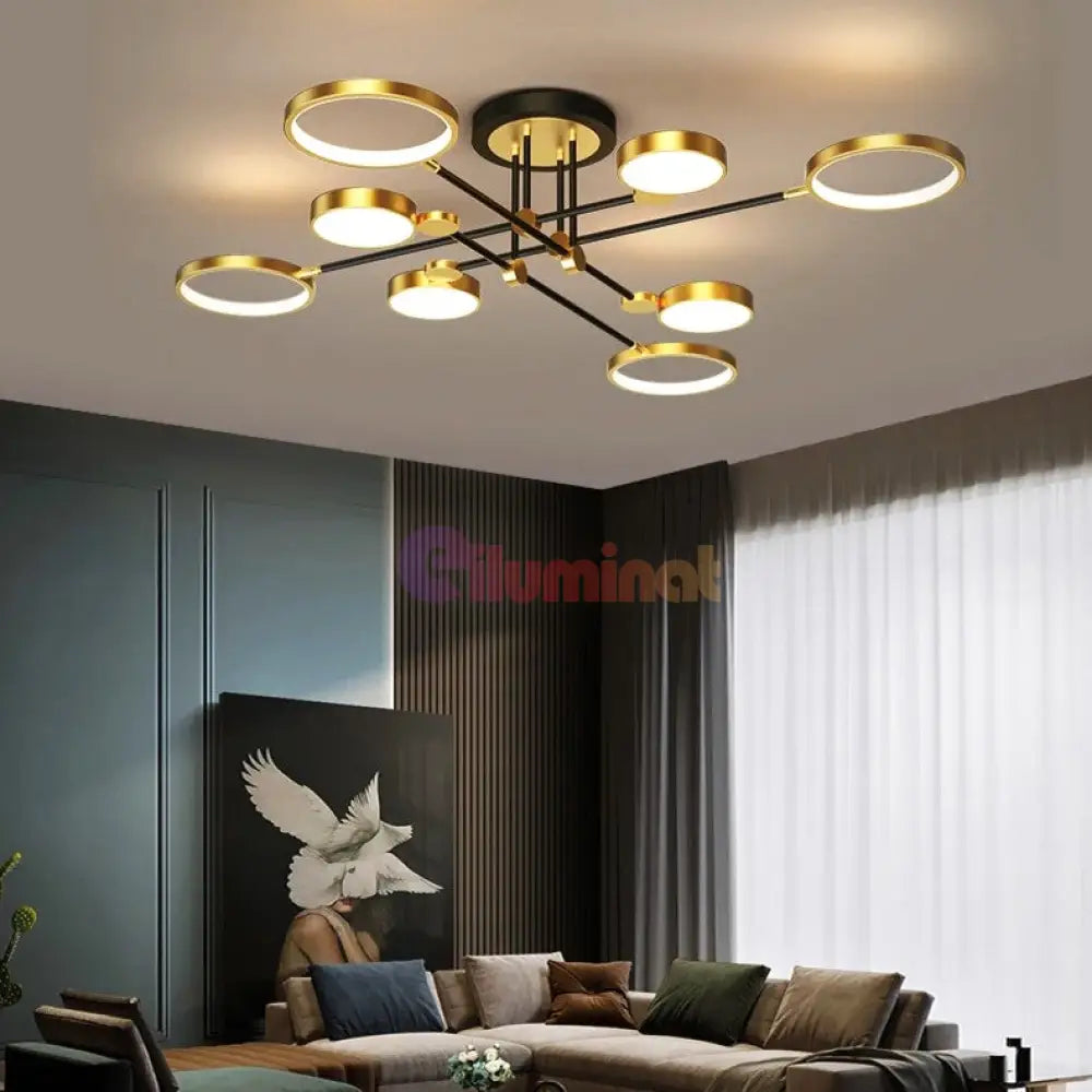 Lustra Led Dynamo Gigant Echivalent 800W Telecomanda Lighting Fixtures