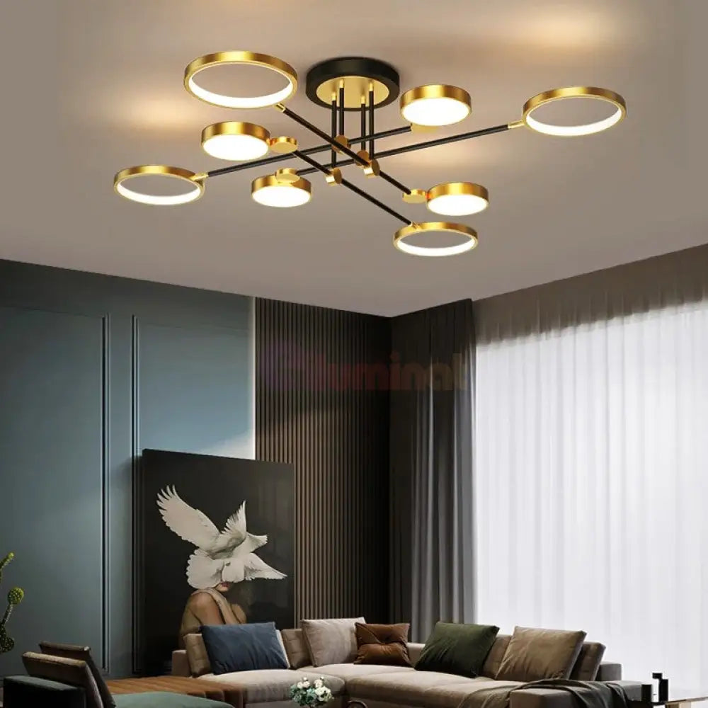 Lustra Led Dynamo Gigant Echivalent 800W Telecomanda Lighting Fixtures
