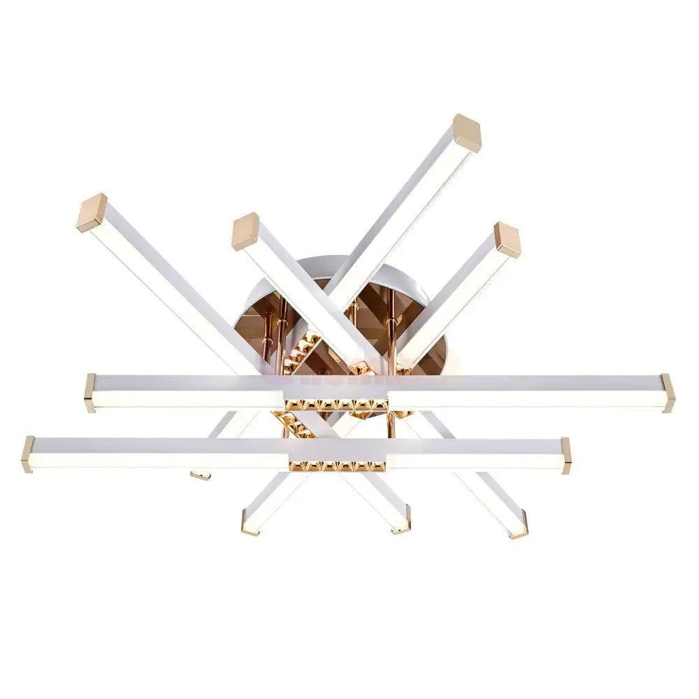 Lustra LED FERGA LINES Gold Echivalent 700W Telecomanda AURIE / 60CM / MINIMALIST DESIGN Lighting Fixtures