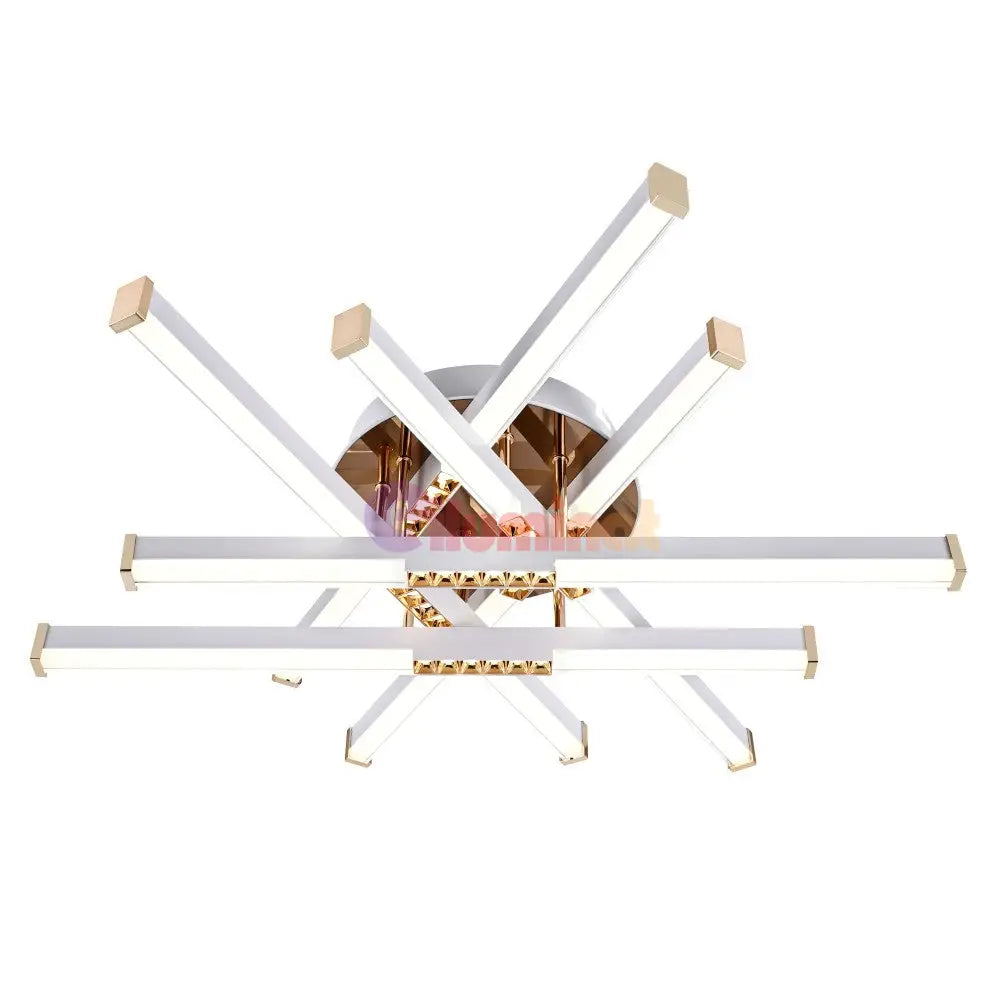 Lustra LED FERGA LINES Gold Echivalent 700W Telecomanda AURIE / 60CM / MINIMALIST DESIGN Lighting Fixtures