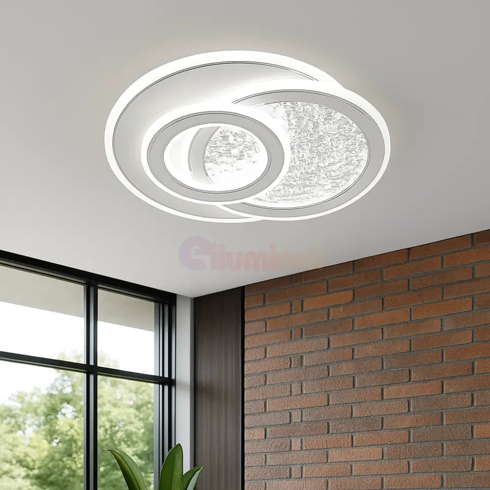 Lustra LED Fino Round White Echivalent 100W ALBA / 33CM / CIRCLE DESIGN Lighting Fixtures