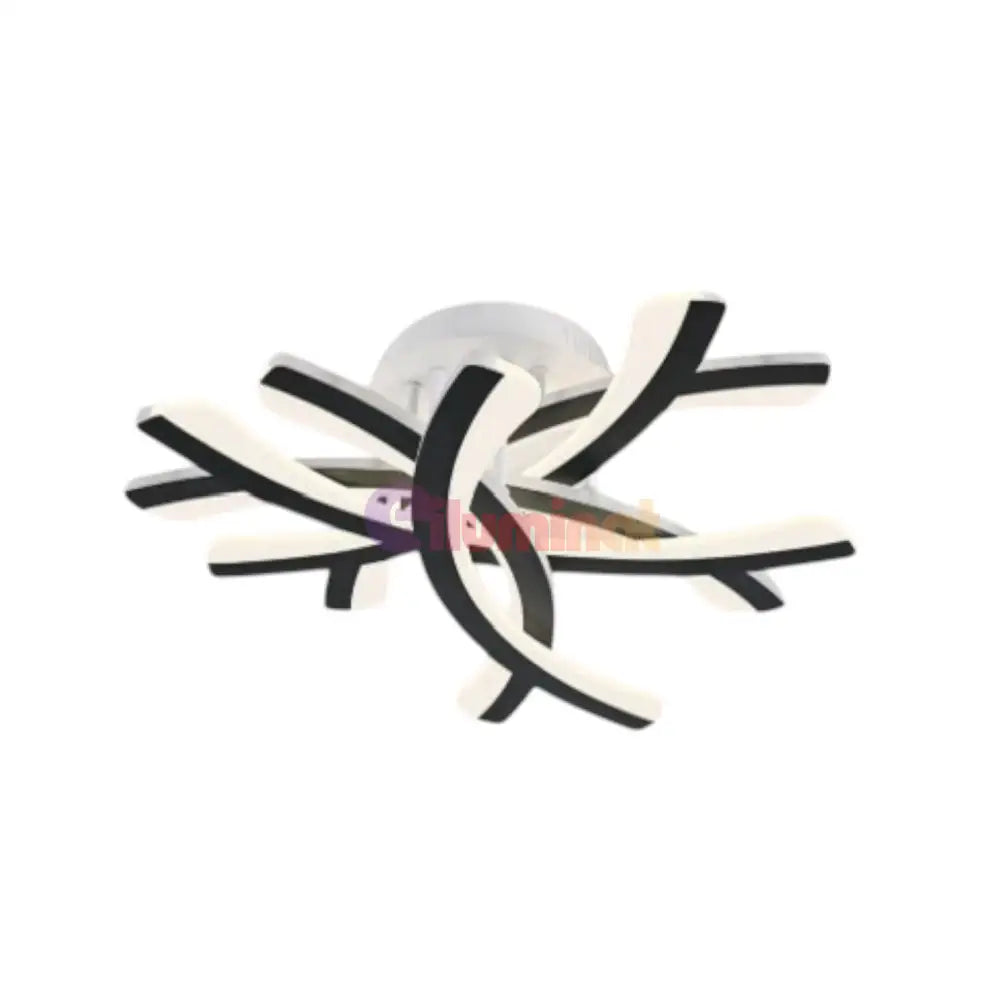 Lustra LED Fynora Black Echivalent 600W Telecomanda NEAGRA / 50CM / MINIMALIST DESIGN Lighting Fixtures