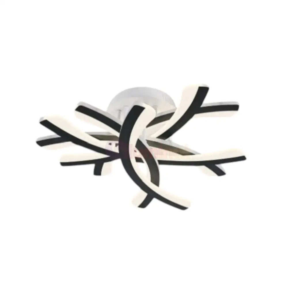 Lustra LED Fynora Black Echivalent 600W Telecomanda NEAGRA / 50CM / MINIMALIST DESIGN Lighting Fixtures