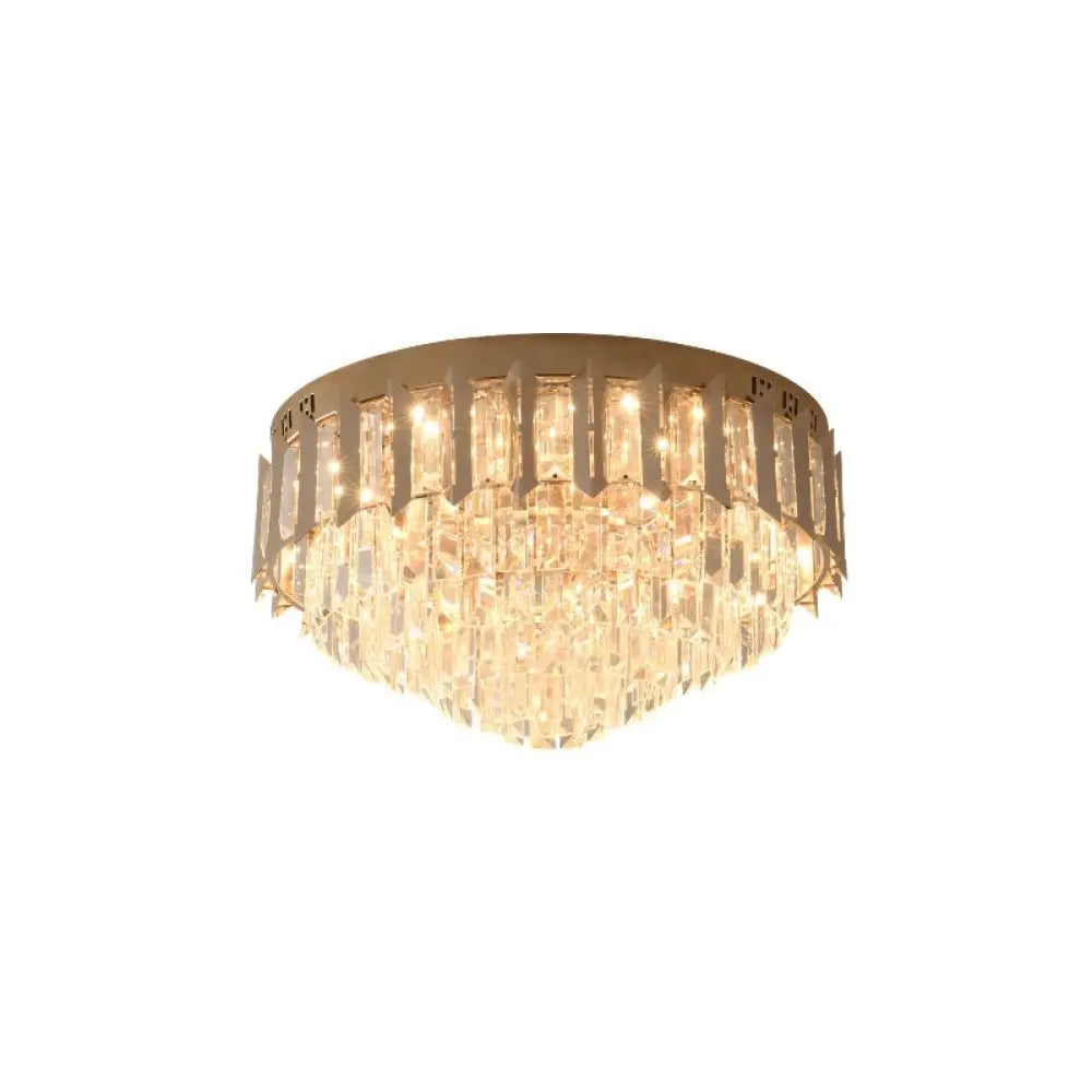 Lustra Led Gold Shine Cristal Echivalent 600W Montaj Aplicat/Suspendat Lighting Fixtures