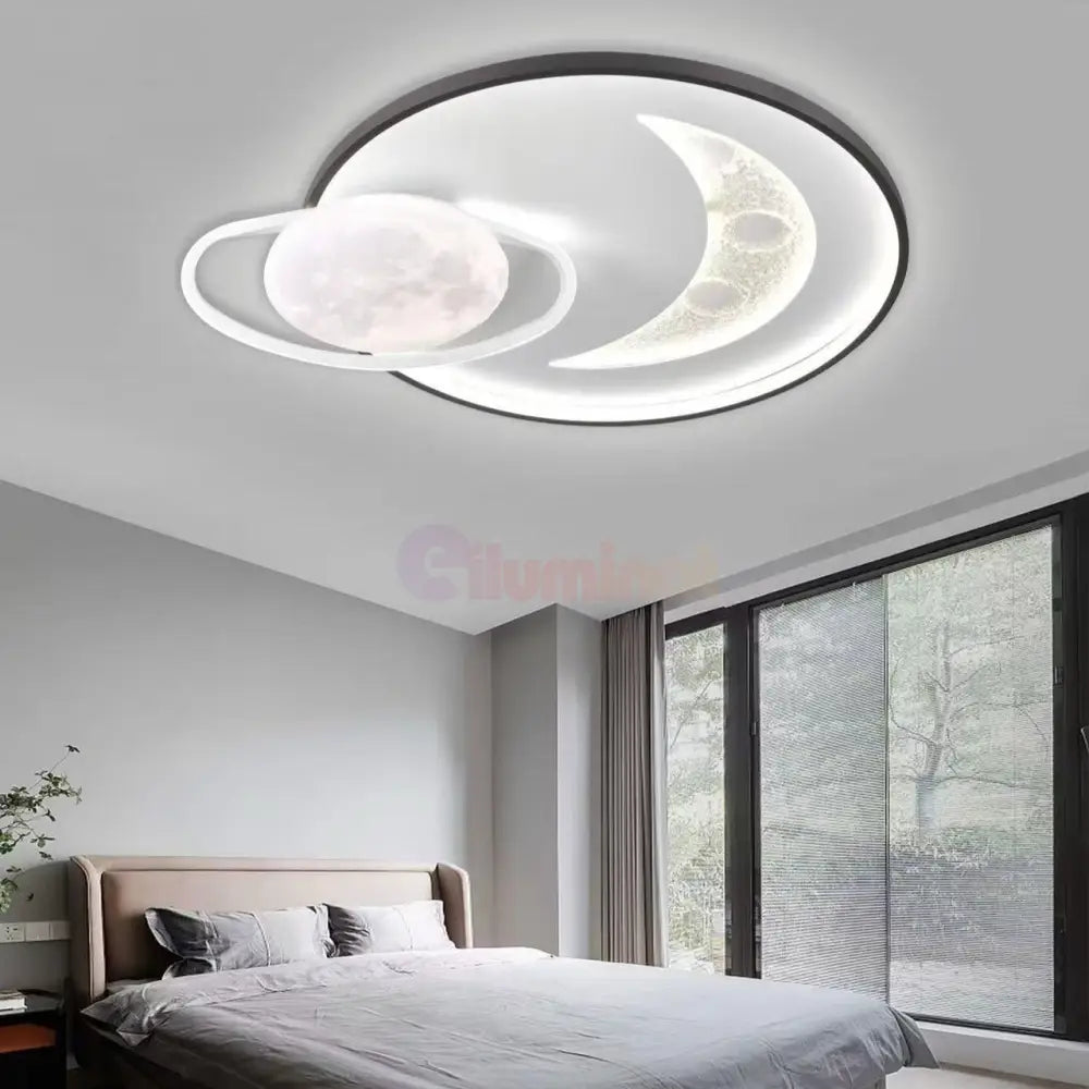 Lustra LED Half Moon Telecomanda Echivalent 600W MINIMALIST DESIGN / 50CM Lighting Fixtures