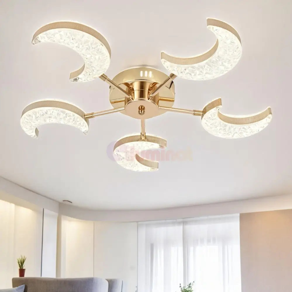 Lustra Led Halfmoon Gold Echivalent 400W Lighting Fixtures