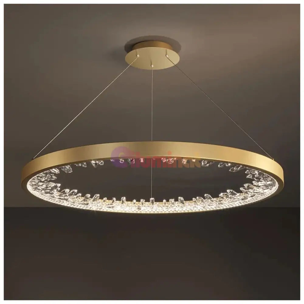 Lustra Led Ice-Age Gold 1 Segment Echivalent 200W Lighting Fixtures