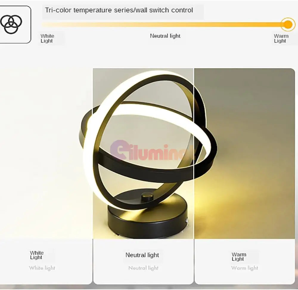 Lustra Led Infinity Rings Black Echivalent 200W Led Ceiling Light