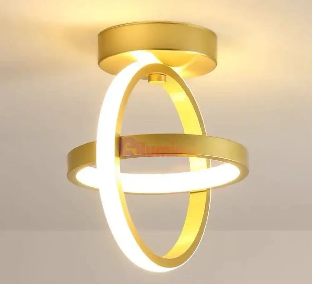 Lustra Led Infinity Rings Gold Echivalent 200W Led Ceiling Light