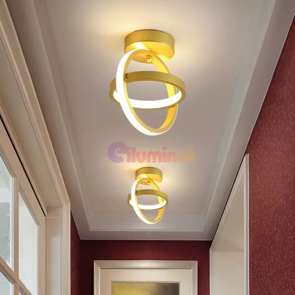 Lustra Led Infinity Rings Gold Echivalent 200W Led Ceiling Light