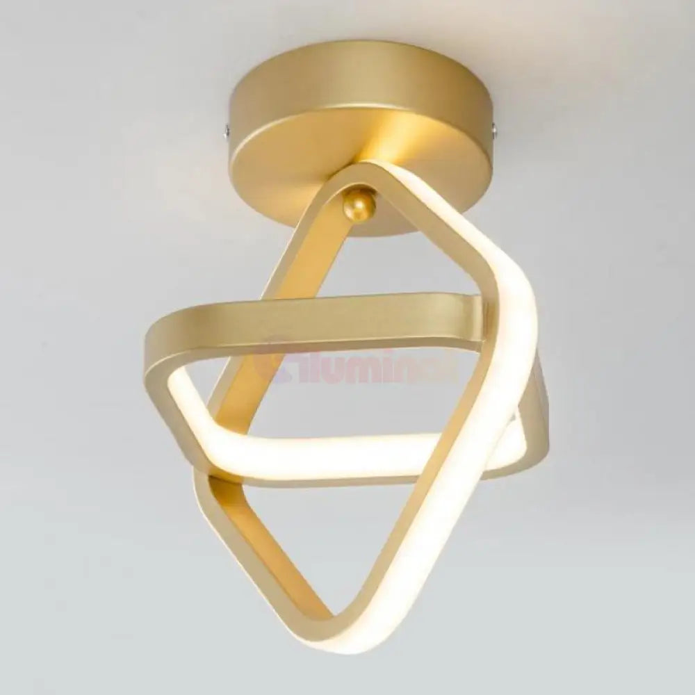 Lustra Led Infinity Square Gold Echivalent 200W Led Ceiling Light