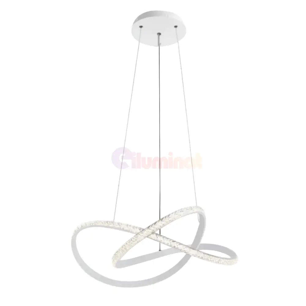 Lustra LED Infinity White Suspendata Echivalent 500W Telecomanda ALBA / SUSPENDATE / 60CM Lighting Fixtures
