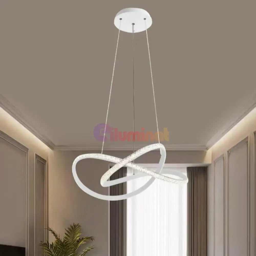 Lustra LED Infinity White Suspendata Echivalent 500W Telecomanda ALBA / SUSPENDATE / 60CM Lighting Fixtures